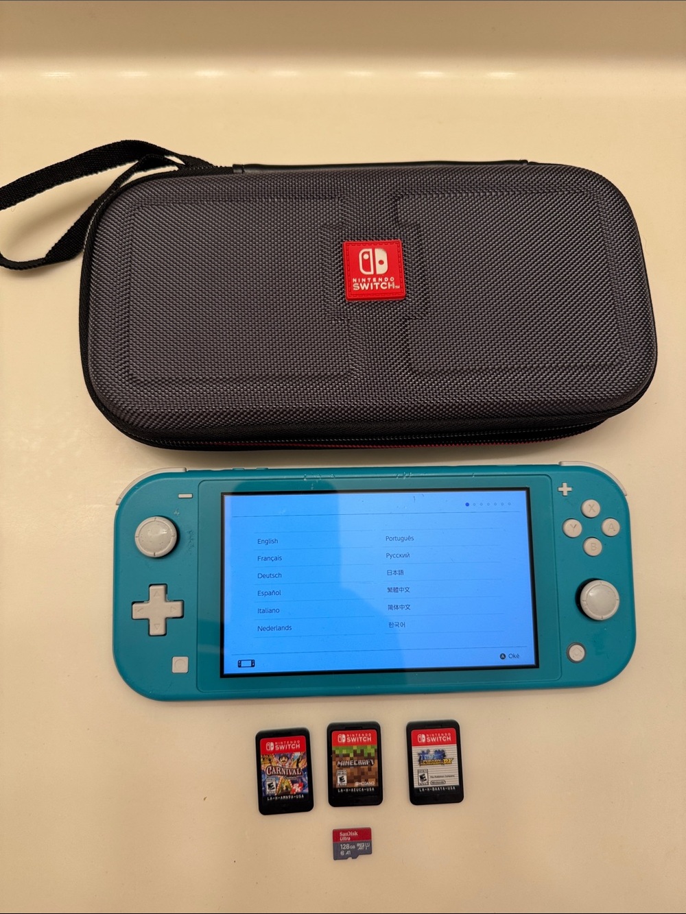 - Nintendo Switch Lite 3 Games 128gb Micro Sandisk Bundle